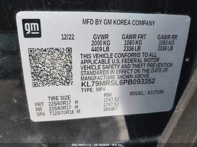 Chevrolet Trailblazer Awd Lt 2023 KL79MRSL6PB093352 Image 9