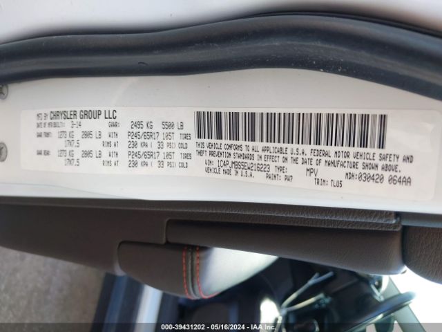 1C4PJMBS5EW216223 Jeep Cherokee Trailhawk