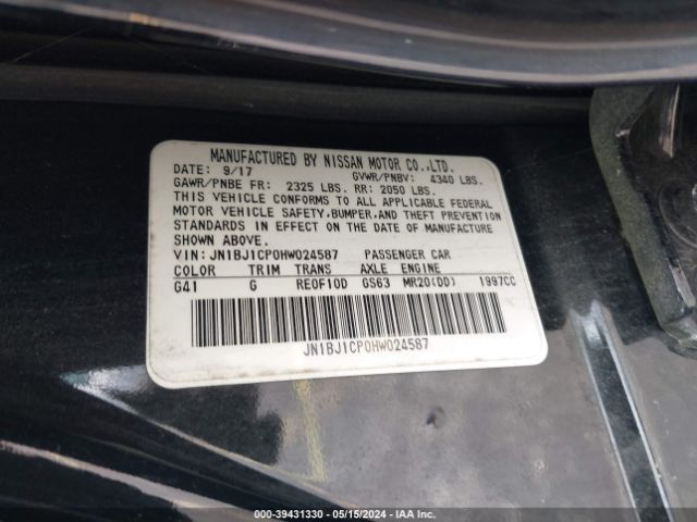 JN1BJ1CP0HW024587 Nissan Rogue Sport Sv