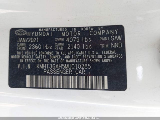 KMHT36AH5MU010285 Hyundai VELOSTER N