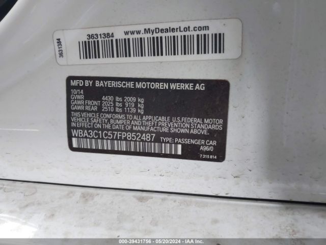 WBA3C1C57FP852487 BMW 328I