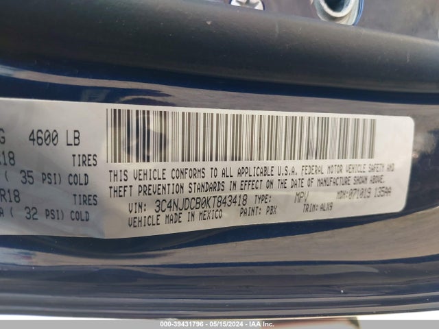 Jeep Compass Limited 4x4 2019 3C4NJDCB0KT843418 Image 9
