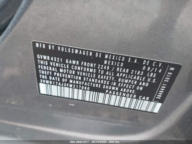 3VWD17AJ3FM217060 Volkswagen Jetta 1.8t Sport