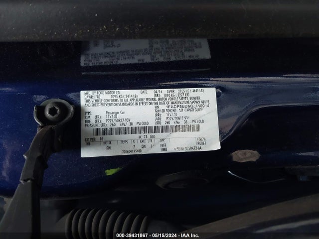 Ford C-max Hybrid Sel 2016 1FADP5BU6GL110916 Image 9