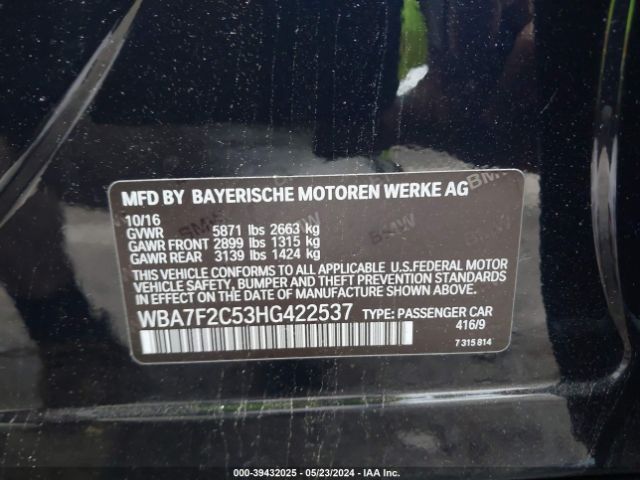 WBA7F2C53HG422537 BMW Alpina B7 Xdrive
