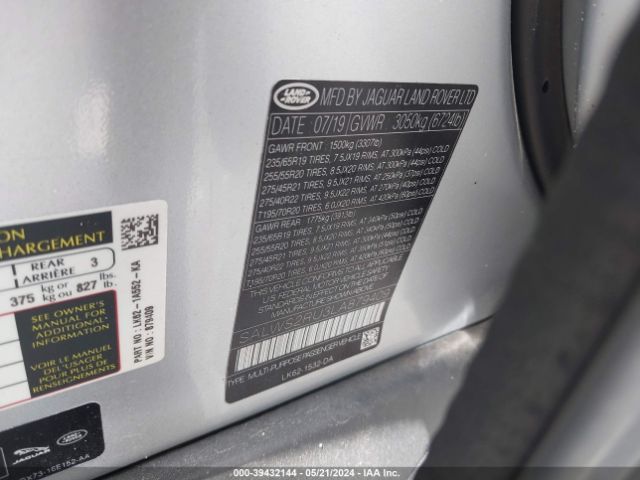 SALWS2RU3LA879409 Land Rover Range Rover Sport Hst Mhev