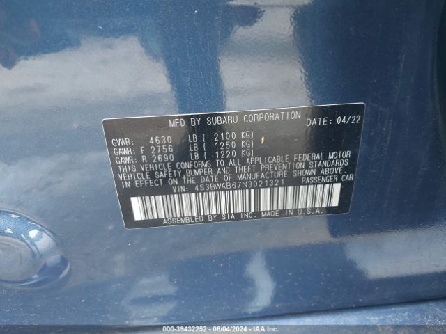 4S3BWAB67N3021321 Subaru Legacy