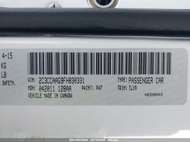 2C3CCAAG9FH830331 Chrysler 300 Limited