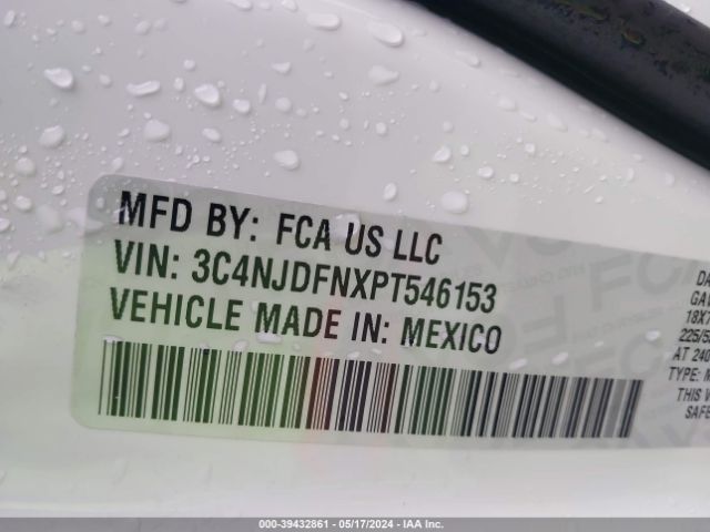 3C4NJDFNXPT546153 Jeep Compass Latitude Lux Fwd