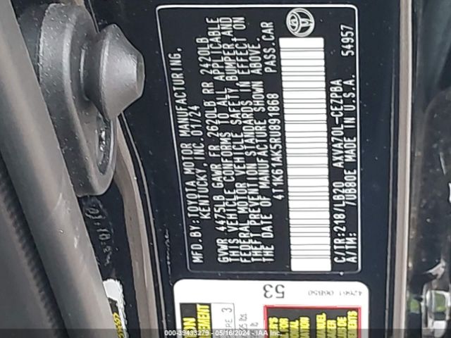 4T1K61AK5RU891868 Toyota CAMRY XSE