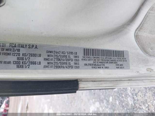 RAM Promaster City Tradesman 2018 ZFBERFAB1J6J47251 Image 9