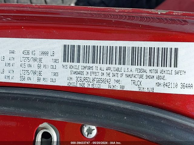 3C6UR5DL0FG650242 RAM 2500 Big Horn