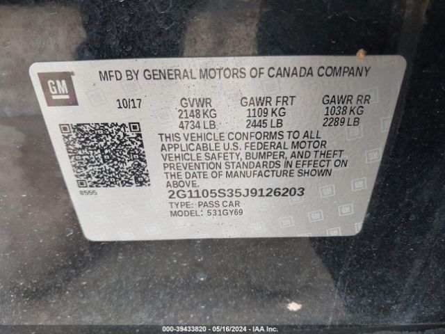 2G1105S35J9126203 Chevrolet IMPALA 1LT