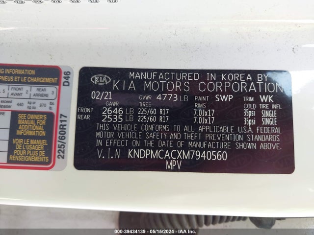KIA Sportage Lx 2021 KNDPMCACXM7940560 Image 9