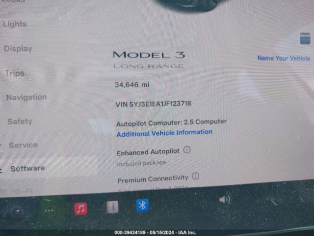 5YJ3E1EA1JF123718 Tesla Model 3 Long Range/mid Range