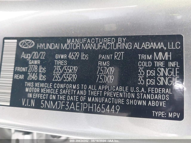 Hyundai TUCSON SEL 2023 5NMJF3AE1PH165449 Image 9