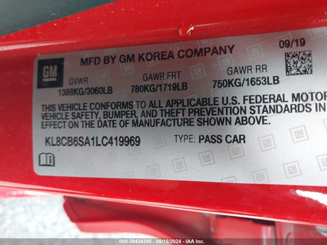 Chevrolet Spark Fwd Ls Automatic 2020 KL8CB6SA1LC419969 Image 9