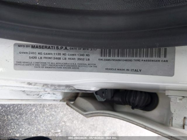 ZAM57XSA9H1248393 Maserati Ghibli