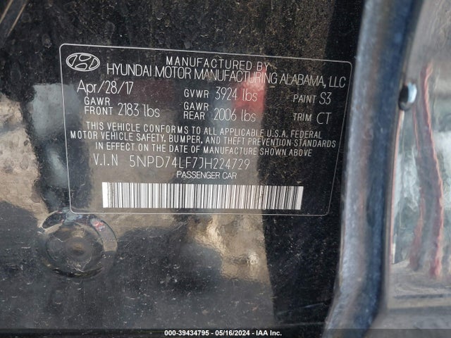 Hyundai ELANTRA SE 2018 5NPD74LF7JH224729 Image 9
