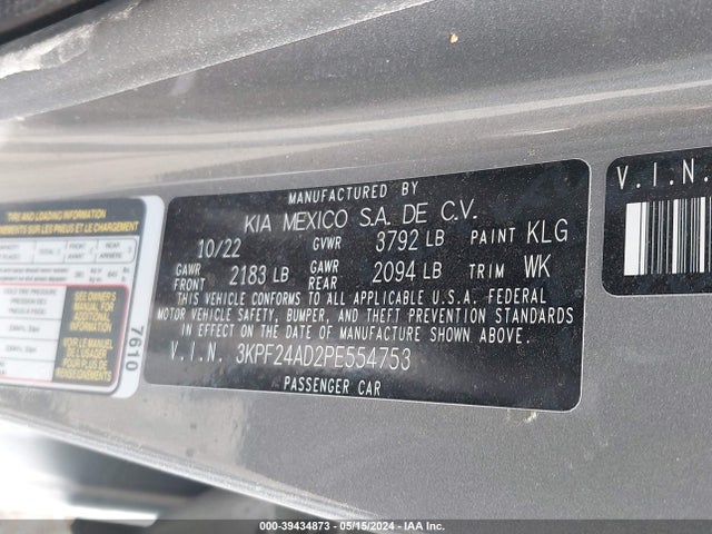 KIA Forte Lxs 2023 3KPF24AD2PE554753 Image 9