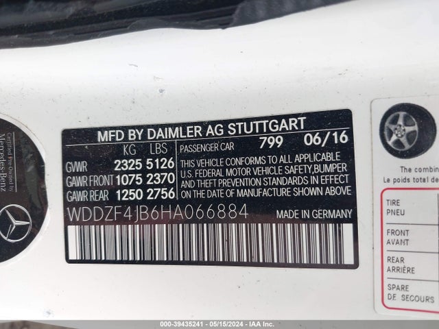 WDDZF4JB6HA066884 Mercedes-Benz E 300