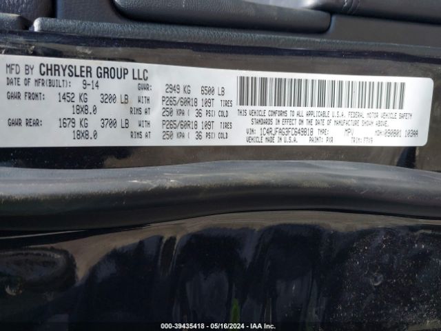 1C4RJFAG3FC649818 Jeep Grand Cherokee Laredo