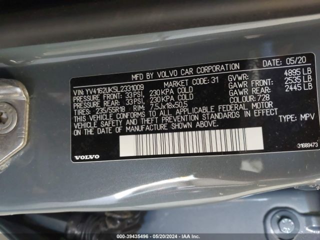 YV4162UK5L2331009 Volvo Xc40 T5 Momentum