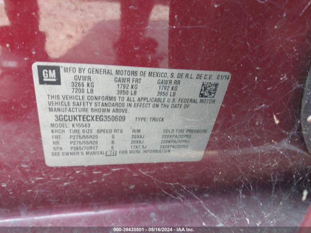 3GCUKTECXEG350609 Chevrolet Silverado 1500 High Country