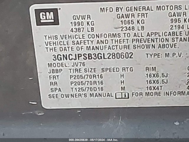 Chevrolet Trax Lt 2016 3GNCJPSB3GL280602 Image 9