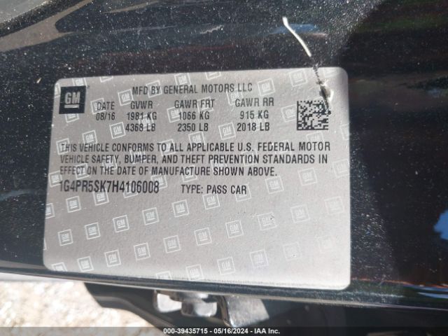 1G4PR5SK7H4106008 Buick Verano Sport Touring