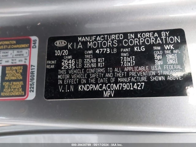 KIA Sportage Lx 2021 KNDPMCAC0M7901427 Image 9