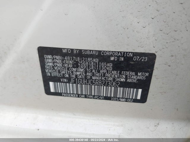 JF1GUHJC5R8273062 Subaru Impreza Rs 5-door