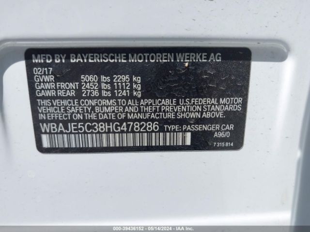 WBAJE5C38HG478286 BMW 540I