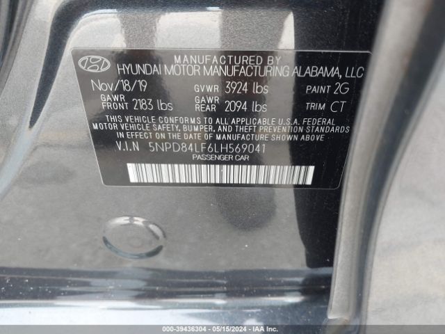 5NPD84LF6LH569041 Hyundai Elantra Limited