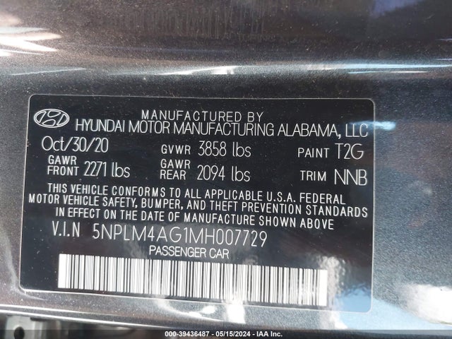 Hyundai ELANTRA SEL 2021 5NPLM4AG1MH007729 Image 9
