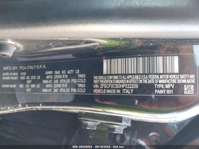 2017 FIAT 500X ZFBCFXCB0HP532209 Photo 8