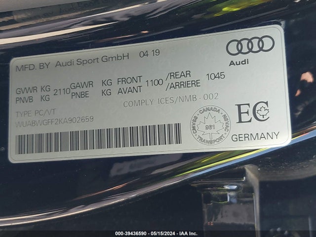 Audi Rs 3 2.5t 2019 WUABWGFF2KA902659 Image 9
