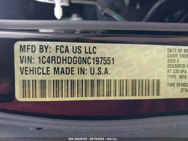 Dodge Durango Gt Plus Rwd 2022 1C4RDHDG0NC197551 Image 9