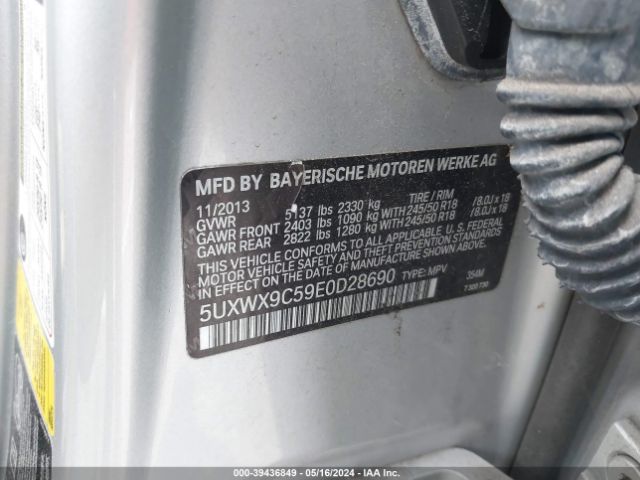 5UXWX9C59E0D28690 BMW X3 Xdrive28i