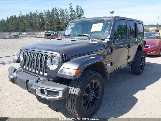 39436857 :رقم المزاد ، 1C4JJXP66MW676475 vin ، 2021 Jeep Wrangler 4xe Unlimited Sahara 4x4 مزاد بيع
