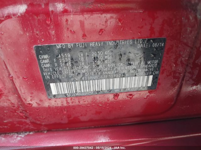 4S3BNBD67F3012240 Subaru Legacy 2.5i Premium