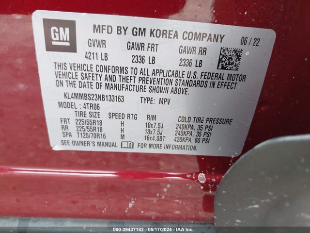 KL4MMBS23NB133163 Buick Encore Gx Fwd Preferred