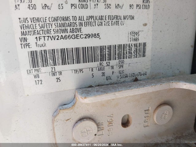 Ford F-250 Xl 2016 1FT7W2A66GEC29985 Image 9