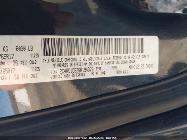 2C4RC1CG2GR194379 Chrysler Town & Country Touring-l