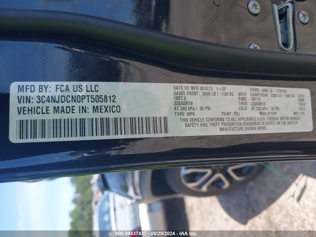 3C4NJDCN0PT505812 Jeep Compass Limited 4x4