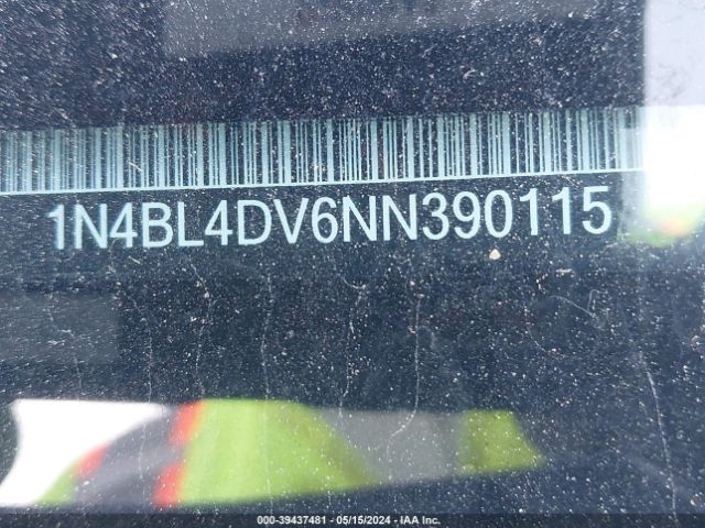 1N4BL4DV6NN390115 Nissan Altima Sv Fwd