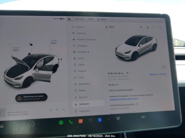 5YJYGDEE5LF058671 Tesla Model Y Long Range Dual Motor All-wheel Drive