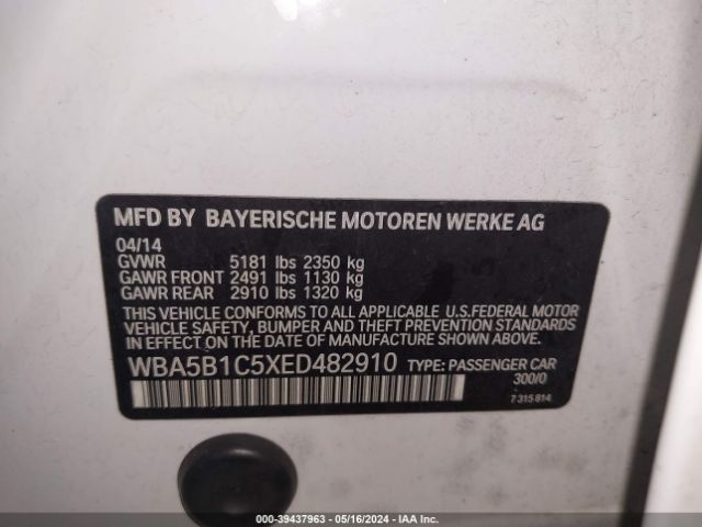 WBA5B1C5XED482910 BMW 535i