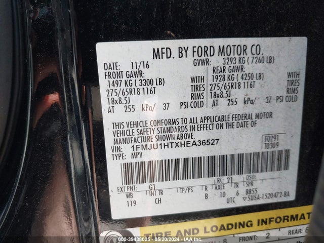 Ford Expedition Xlt 2017 1FMJU1HTXHEA36527 Image 9