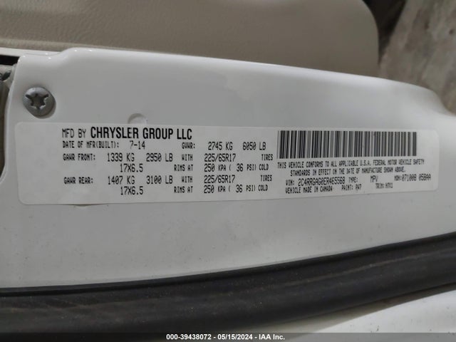 2C4RRGAG0ER465568 RAM Cargo Tradesman